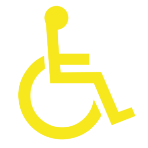 Yellow Disabled Sign
