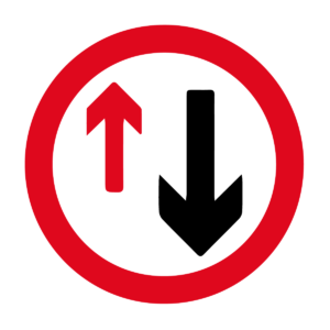 Give Way To Oncoming Traffic Sign