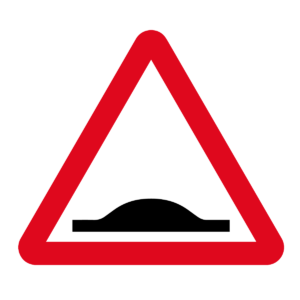 Road Humps Ahead Warning Sign