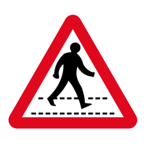 Zebra Crossing Warning Sign